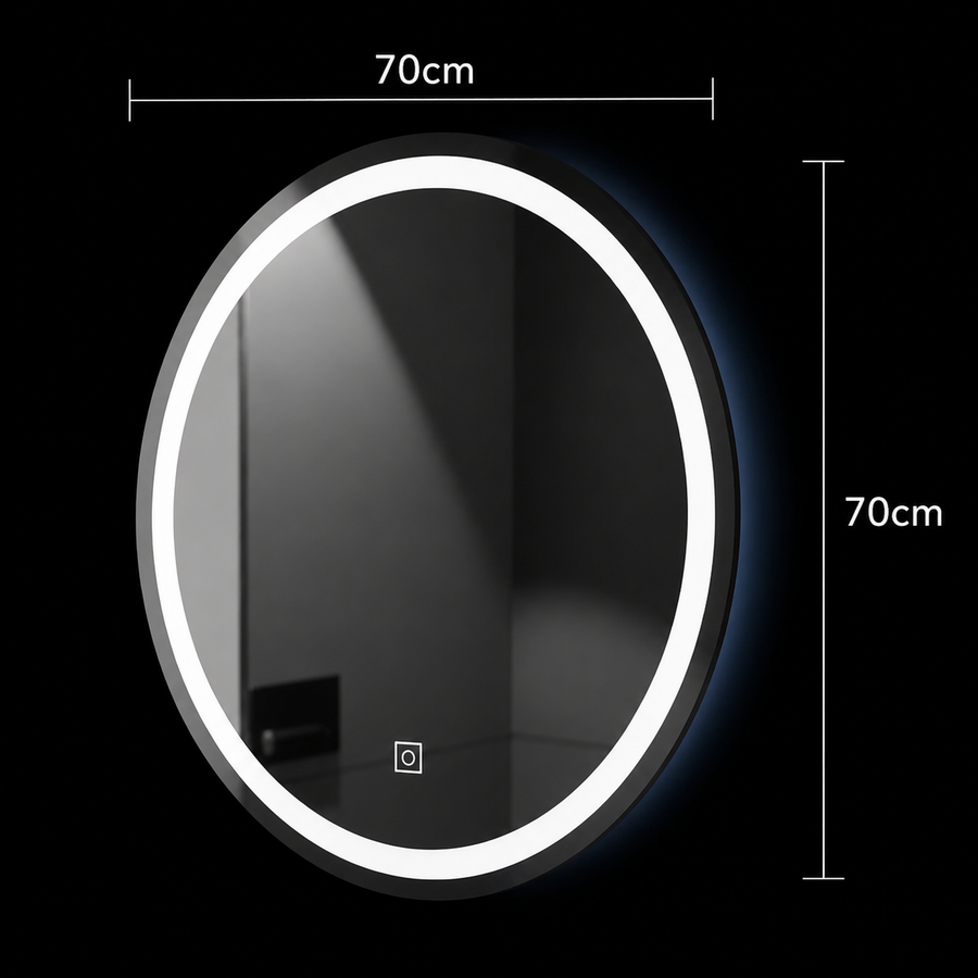 Oglinda LED Rotunda, 70cm, Basic Touch
