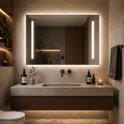 Specchio Giga LED, 80x60cm, Silver, Touch, luce 6000K