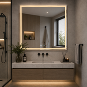 Specchio Giga LED, 80x60cm, Silver, Touch, luce 6000K