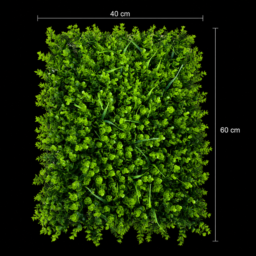Planta Artificială Panou de Gard Viu Eucalipt Mixt, 40 x 60 cm, Verde