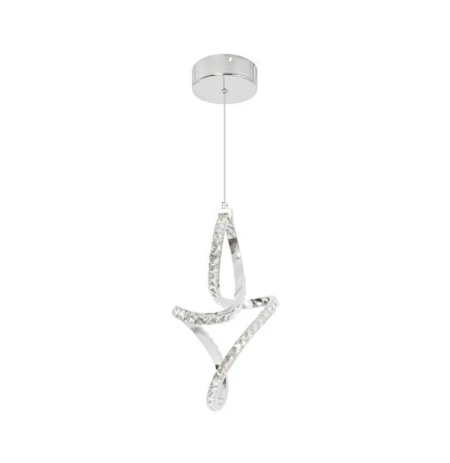 Lampada a sospensione Osiris LED, 24W, Cristallo, Cromo -19A Titolo predefinito Alessandro Design