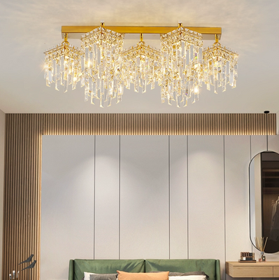 Lampadario di cristallo CC180/7GD, 70 cm, 7xE14, Oro