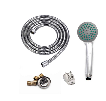 Baterie Cada Crom Lucios - Set Complet cu Pipa Pivotanta de 25cm, Para, Furtun și Excentrice Incluse Baterii & Coloane de Duș Default Title Alessandro Design