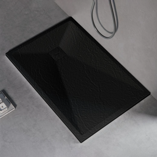 Piatto doccia rettangolare 80x120 cm, slim 3 cm, nero Home & Garden Titolo predefinito Alessandro Design