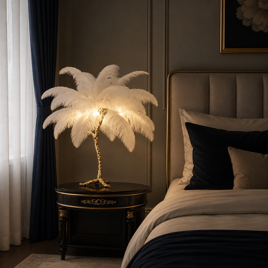 Lampada Pene Karlita 1XE27, diametro 40cm, Bianco e Oro