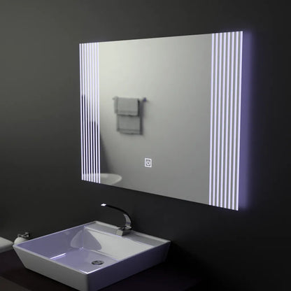Specchio LED rettangolare, 80x60cm, Infinity Frame Basic Touch 1005S-20A Titolo predefinito Alessandro Design