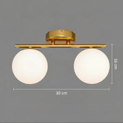 Lustra LED si cristal ORI, 30cm, 2xG9, Globuri, Auriu