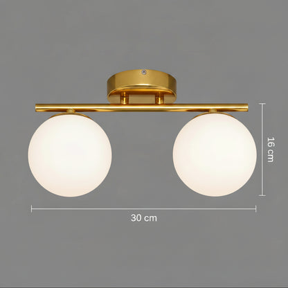 Lustra LED si cristal ORI, 30cm, 2xG9, Globuri, Auriu