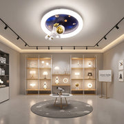 Lampadario LED con telecomando ASTRONAUT, 51W, luce Fredda/Calda/Neutra, Bianco Blu