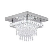 Alberico Lampadario LED Quadrato, 17W, Luce Fredda/Calda/Neutra, Cristallo, Cromo Lucido Lampadari Moderni Titolo predefinito Alessandro Design