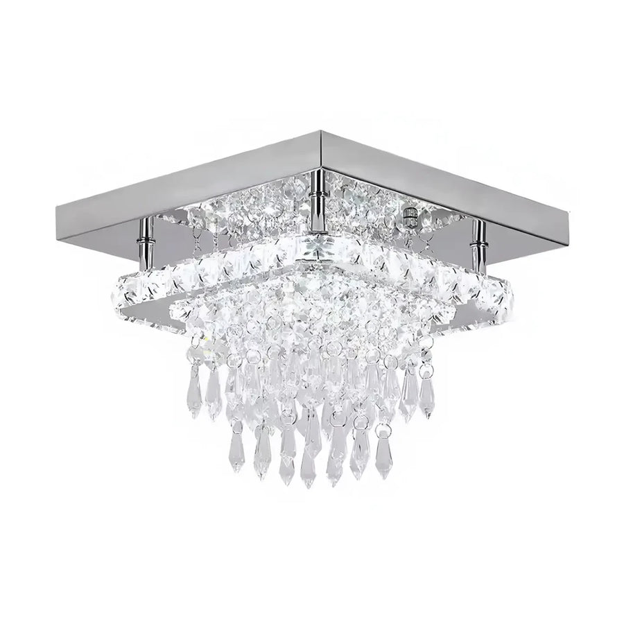 Alberico Lampadario LED Quadrato, 17W, Luce Fredda/Calda/Neutra, Cristallo, Cromo Lucido Lampadari Moderni Titolo predefinito Alessandro Design