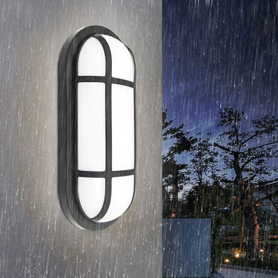 Lampada da parete a LED da esterno AX321/162BK, 12W, IP65, Bianco e Nero