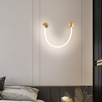Lampada da parete a LED, 110 cm, 3000K/4000K/6000K, Lampada da parete per interni color oro Titolo predefinito Alessandro Design