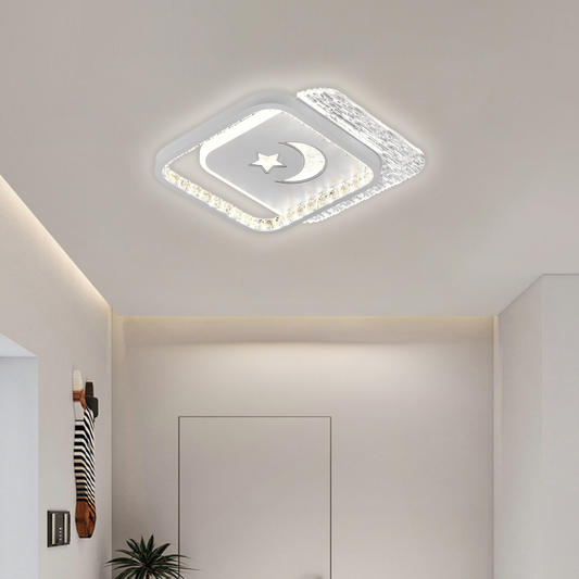 Lampadario LED PERU 38W, 2 Quadrati, Luce Fredda/Calda/Neutra, Lampadari LED Bianchi Titolo predefinito Alessandro Design