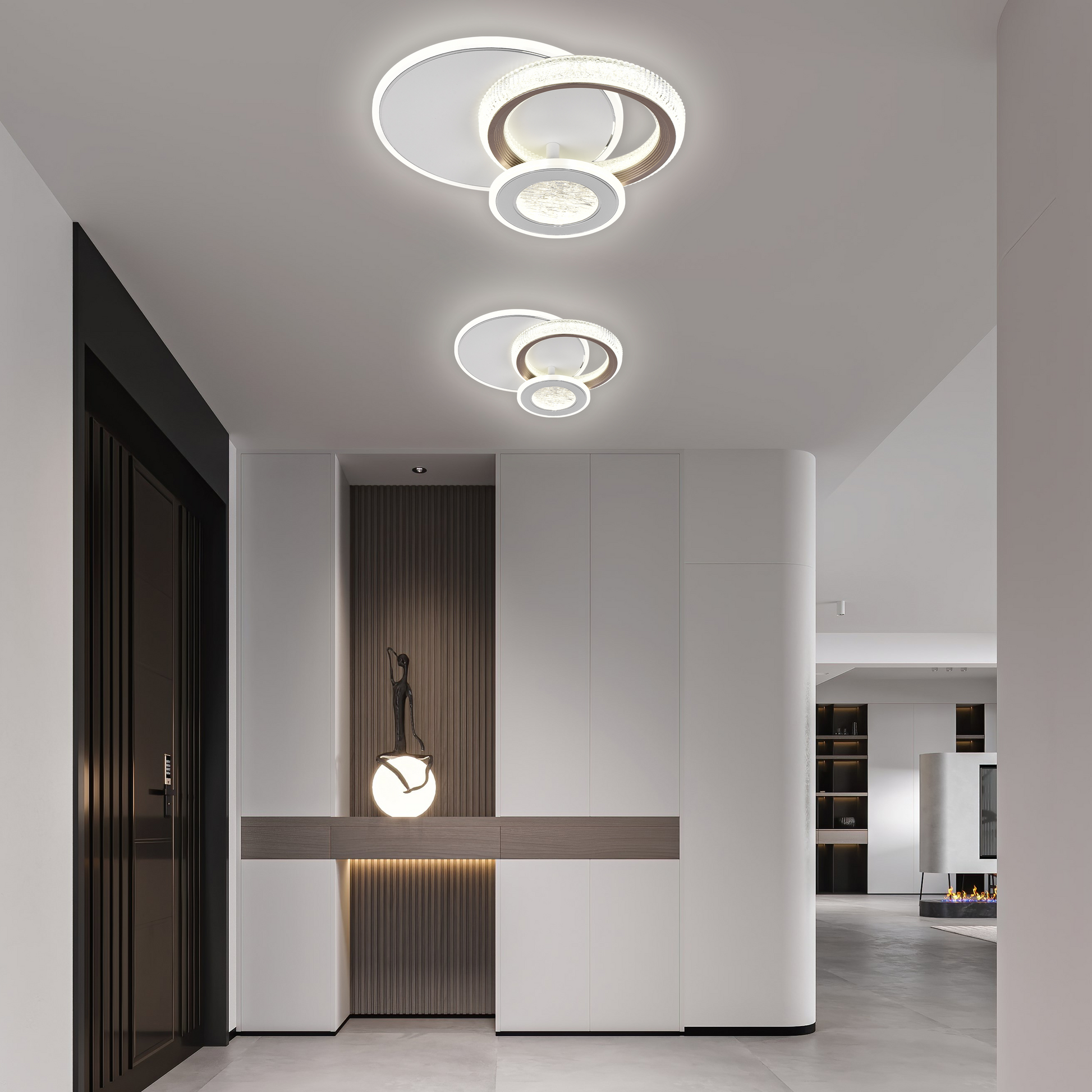 Lampadario LED NYXORA 44W, 3 Cerchi, Luce Fredda/Calda/Neutra, Lampadari LED Bianchi Titolo predefinito Alessandro Design