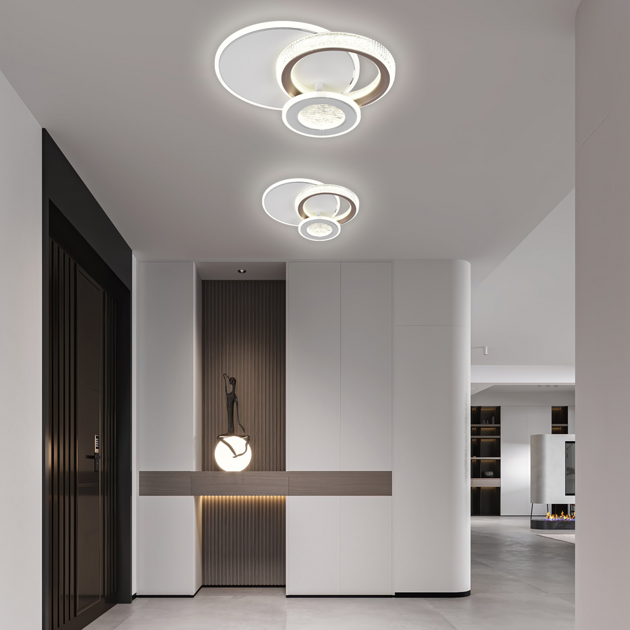 Lampadario LED NYXORA 44W, 3 Cerchi, Luce Fredda/Calda/Neutra, Lampadari LED Bianchi Titolo predefinito Alessandro Design