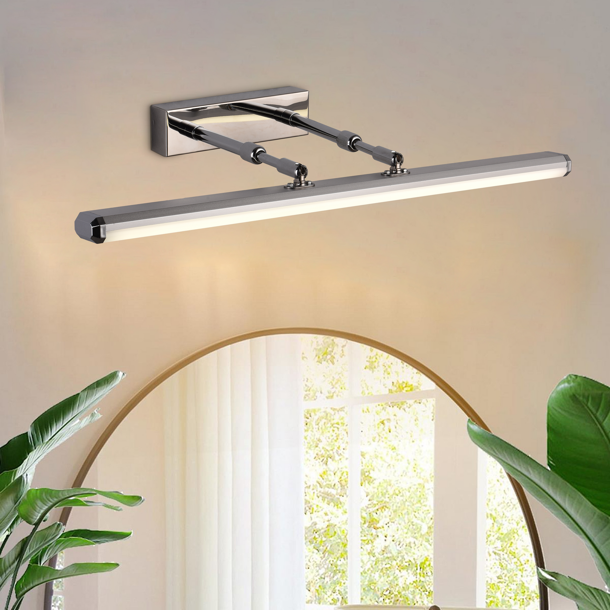 Aplica LED BALATON, 10W, liniara, lumina Calda/ Neutra/ Rece, Crom Lucios Aplice de Interior Default Title Alessandro Design