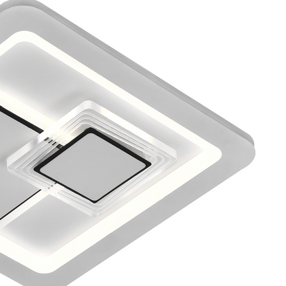 Lampadario LED KEREN 33W, Quadrato, Luce Fredda/Calda/Neutra 3000K/4000K/6000K, Bianco, Metallo e Acrilico Lampadari LED Titolo predefinito Alessandro Design