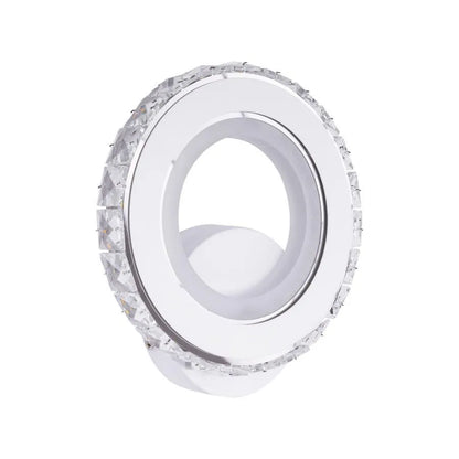 Borandis lampada da parete a LED 16W, Bianco con Cromo, Acrilico e Cristallo, Luce Fredda/Calda/Neutra Lampade da parete per interni Titolo predefinito Alessandro Design