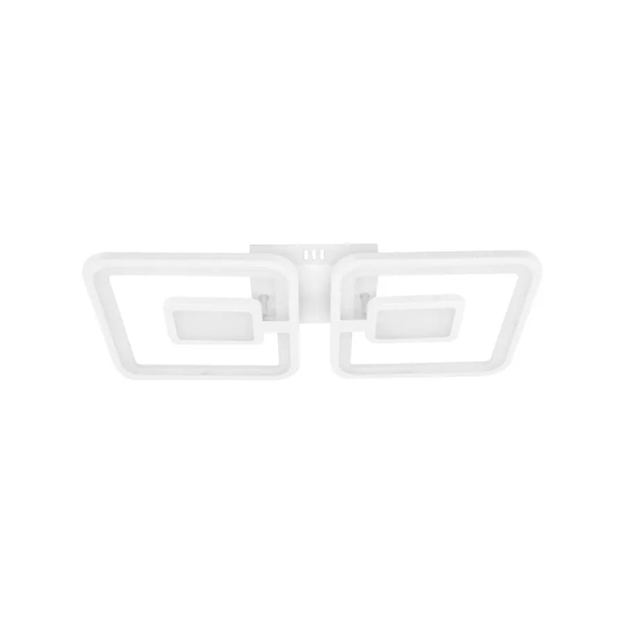 Lampadario a LED con telecomando FELIX 28W, 2 Quadrati, Luce Fredda/Calda/Neutra, Dimmerabile, Lampadario a LED Bianco con telecomando Titolo predefinito Alessandro Design