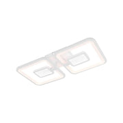 Lampadario a LED con telecomando FELIX 28W, 2 Quadrati, Luce Fredda/Calda/Neutra, Dimmerabile, Lampadario a LED Bianco con telecomando Titolo predefinito Alessandro Design