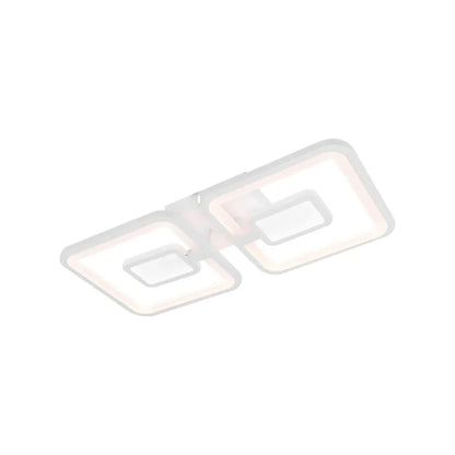 Lampadario a LED con telecomando FELIX 28W, 2 Quadrati, Luce Fredda/Calda/Neutra, Dimmerabile, Lampadario a LED Bianco con telecomando Titolo predefinito Alessandro Design