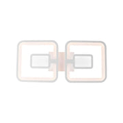 Lampadario a LED con telecomando FELIX 28W, 2 Quadrati, Luce Fredda/Calda/Neutra, Dimmerabile, Lampadario a LED Bianco con telecomando Titolo predefinito Alessandro Design