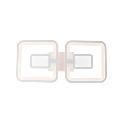 Lampadario a LED con telecomando FELIX 28W, 2 Quadrati, Luce Fredda/Calda/Neutra, Dimmerabile, Lampadario a LED Bianco con telecomando Titolo predefinito Alessandro Design