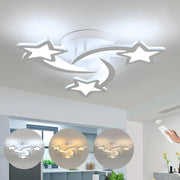 Lampadario a LED con telecomando IPOMOEA 51W, 3 Stelle, Luce Fredda/Calda/Neutra, Dimmerabile, Lampadario a LED Bianco con telecomando Titolo predefinito Alessandro Design