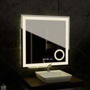 Oglinda LED Rectangulara, 80x80cm, Souverain MotionGlow Marcello, Sistem Dezaburire, Ceas & Termometru, Lupa Cosmetica, Dimabila Oglinzi Marcello Default Title Alessandro Design