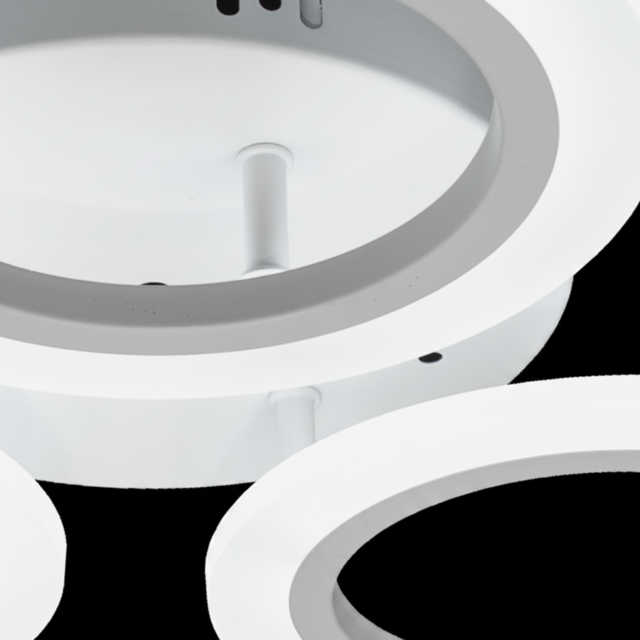 Lustra LED MARA 27W, 3 Cercuri, lumina Neutra, Alb