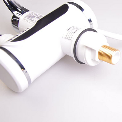 Rubinetto elettrico con riscaldamento istantaneo dell'acqua, display temperatura a LED, orizzontale con supporto per lavello/vasca, potenza 3000 W, acqua calda 30°C-60°C, bianco, Z007XDT Rubinetti da cucina Titolo predefinito Alessandro Design