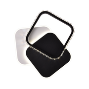 Lustra LED cu cristal PRISMIQ 39W, 3 Patrate, lumina Rece/Calda/Neutra, Negru Lustre LED Default Title Alessandro Design