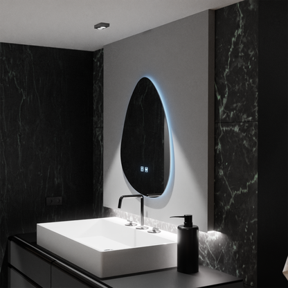 Specchio organico a LED 80x60cm, Fluido Touch, Sistema Demister, Specchi Dimmerabili Korman E Titolo predefinito Alessandro Design