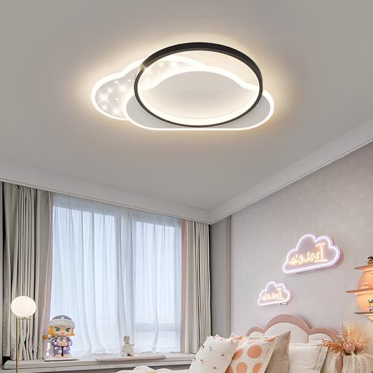 Lustra LED cu telecomanda NUVIA 71W, Nor, lumina Rece/Calda/Neutra, Dimabila, Negru Lustre LED cu Telecomanda Default Title Alessandro Design