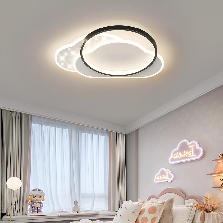 Lampadario a LED con telecomando NUVIA 71W, Nuvola, Luce Fredda/Calda/Neutra, Dimmerabile, Nero Lampadari a LED con telecomando Titolo predefinito Alessandro Design