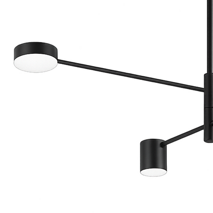 GALIOS Lampadario LED 48W, 4 Elementi, Luce Fredda/Calda/Neutra, Nero Lampadari Moderni Titolo predefinito Alessandro Design