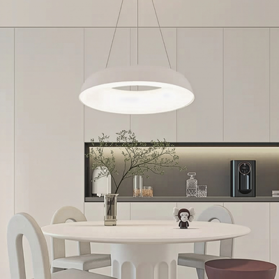 Lampadario LED a sospensione con telecomando CHIARA, 73W, Luce Fredda/Calda/Neutra, Dimmerabile, Bianco