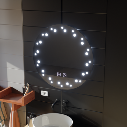 Specchio LED Touch Ivory Demist System 50X50cm Specchi Korman E Titolo predefinito Alessandro Design