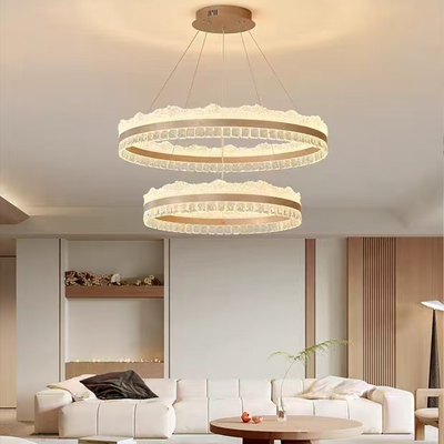 Lampadario LED a sospensione con telecomando NIVALIS, 126W, Luce Fredda/Calda/Neutra, Dimmerabile, Regolabile in Altezza, Oro