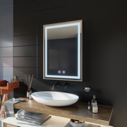 Oglinda LED Touch Kariri, 60x80 cm, functie Dezaburire, Rama Gold Rose Brushed Oglinzi Korman E Default Title Alessandro Design