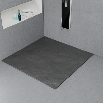 Piatto doccia quadrato 90x90 cm, slim 3 cm, grigio scuro Home & Garden Titolo predefinito Alessandro Design