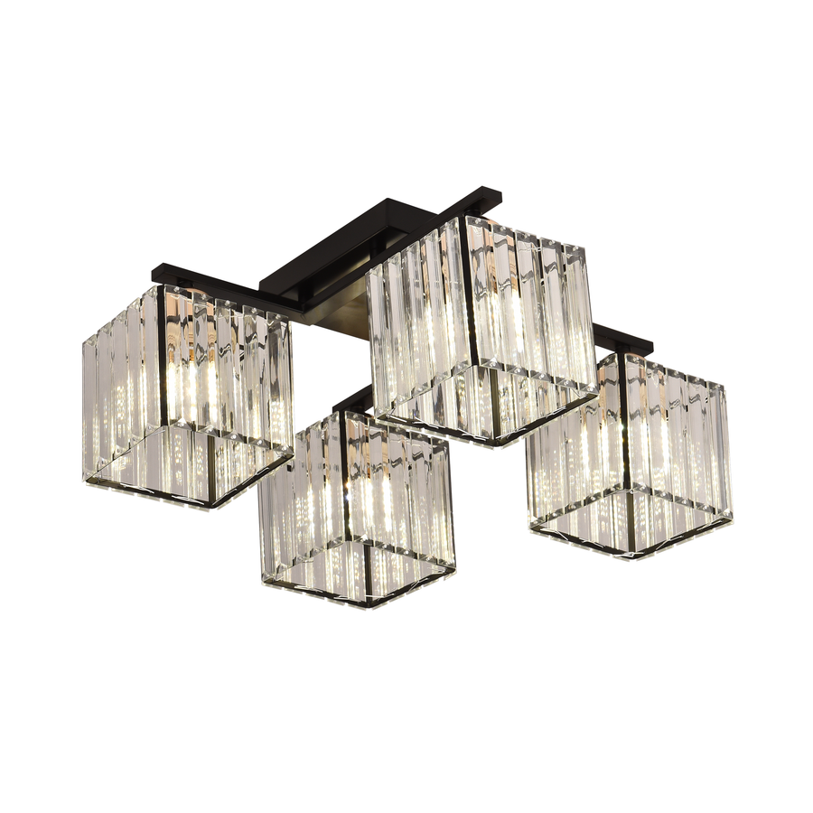 Lustra Georgiana, LC111/4BK, 4x E27, Negru, Metal Lustre Clasice Default Title Alessandro Design