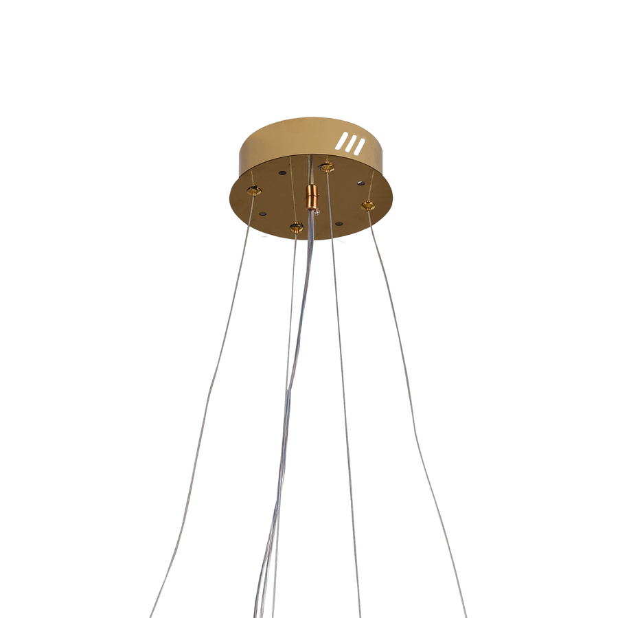 Lustra LED cu Telecomanda,LLC160/500GD, Cristal si Metal, 54W, Dimabila, Inaltime Reglabila, Lumina Rece/Calda/Neutra, Iluminat Luxos Lustre LED cu Telecomanda Default Title Alessandro Design