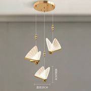 Lampada a sospensione LED a farfalla in acrilico 9W, luce calda/neutra/fredda 3000K/4000K/6000K, oro, metallo e acrilico, lampadari a LED regolabili in altezza Titolo predefinito Alessandro Design