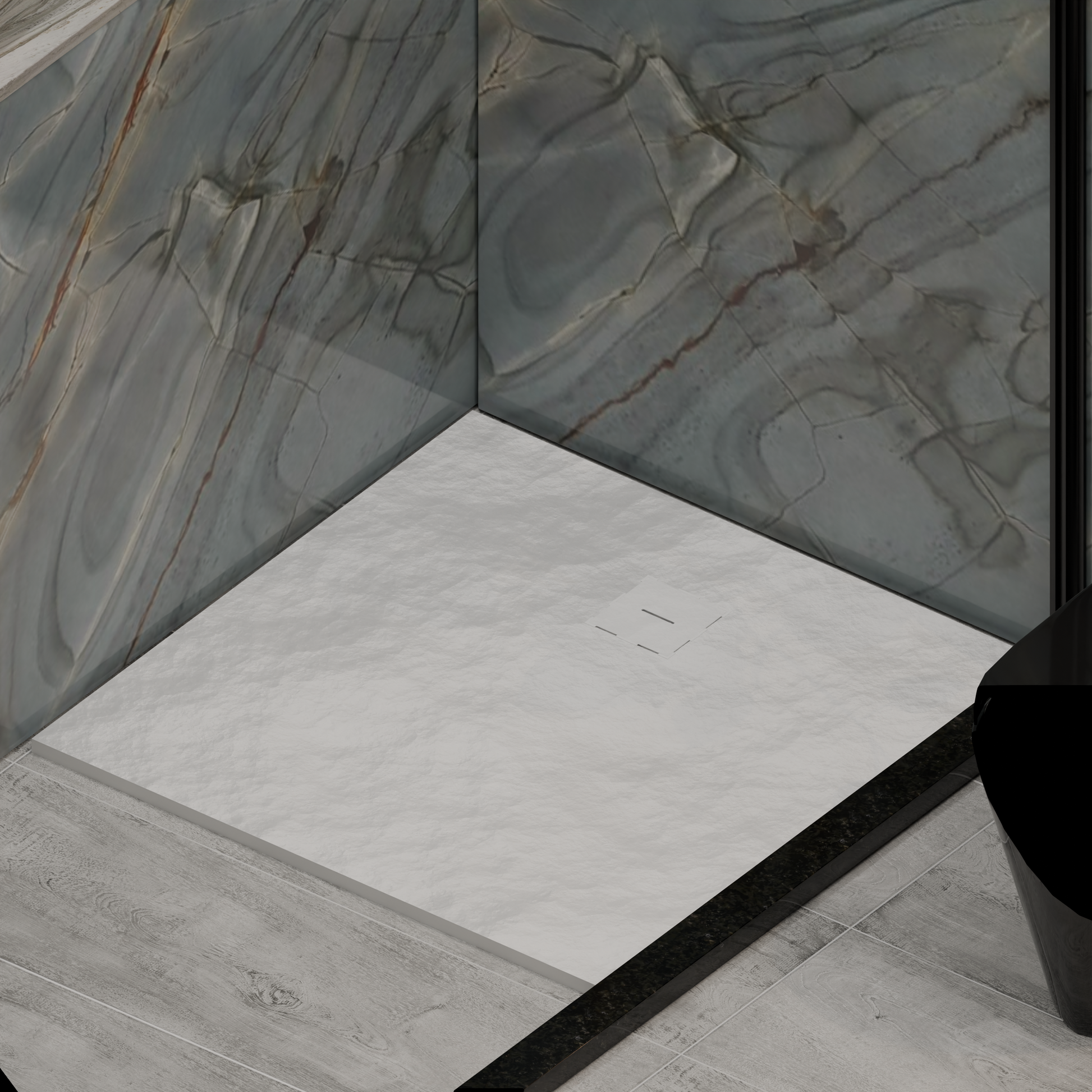 Piatto doccia quadrato 90x90 cm, slim 3 cm, bianco lucido Home & Garden Titolo predefinito Alessandro Design