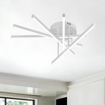 Lampadario LED GIO con telecomando, 68W, 5 elementi, luce fredda/fredda/neutra, dimmerabile, bianco