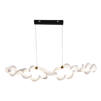 Lustra LED Suspendata Acril UNDA Infinity, 36W, Lumina Calda/Neutra/Rece 3000/4000/6000K, Alb Auriu, Inaltime Reglabila Lustre Moderne Default Title Alessandro Design
