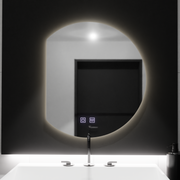 Semiluna LED Specchio 54x60, Arcana Touch, Sistema Demister, Specchi Dimmerabili Korman E Titolo predefinito Alessandro Design