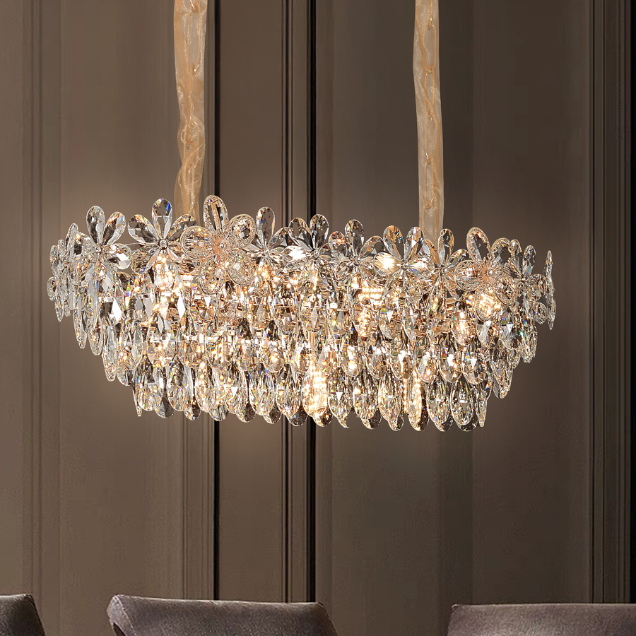 Candelabru Cristal Regalis 11x E14, 80cm, Auriu Lucios, Inaltime Reglabila, Metal si Cristal Candelabre Cristal Default Title Alessandro Design